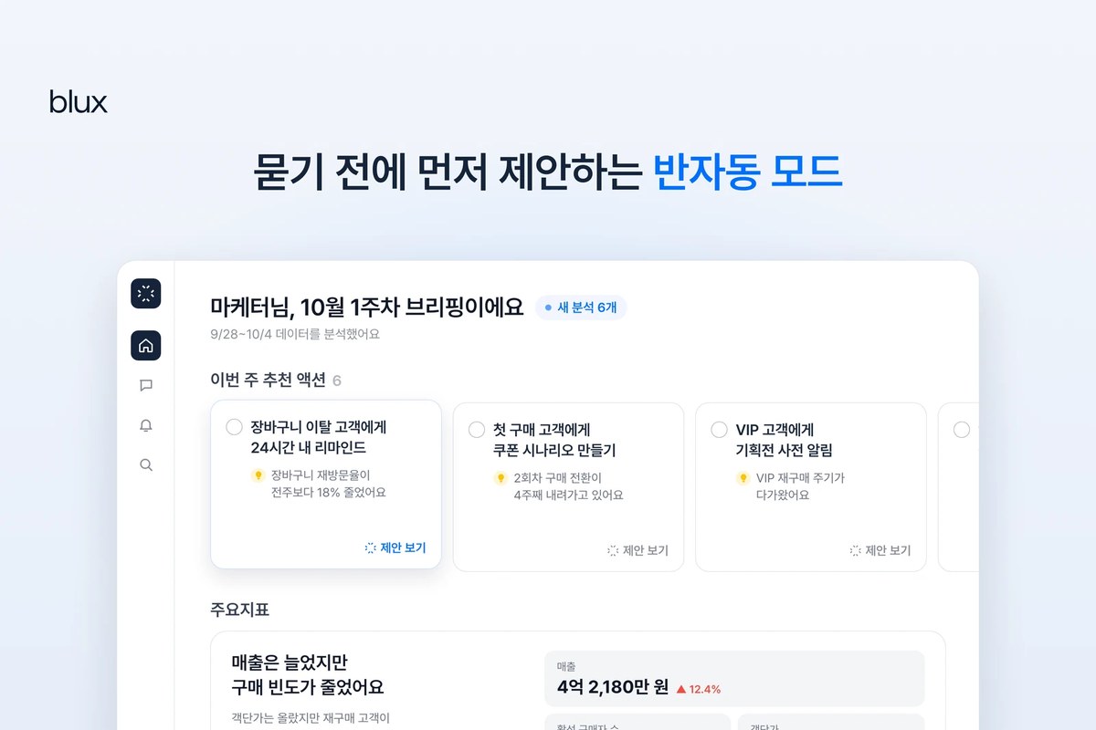 묻기 전에 먼저 제안하는 반자동 모드